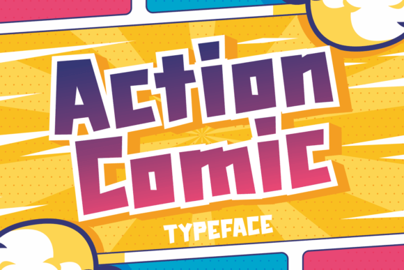 Action Comic Font: Bold Display Typography for Web Design