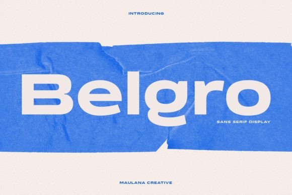 Belgro: A Bold Display Font for Modern Editorial Design