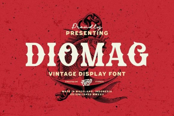 Diomag Font: Elevating Campaign Visuals with Retro Display Type