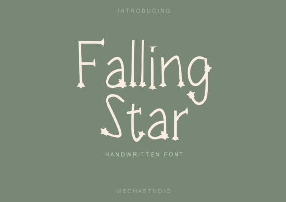 Falling Star: A Playful Display Font for Editorial Charm