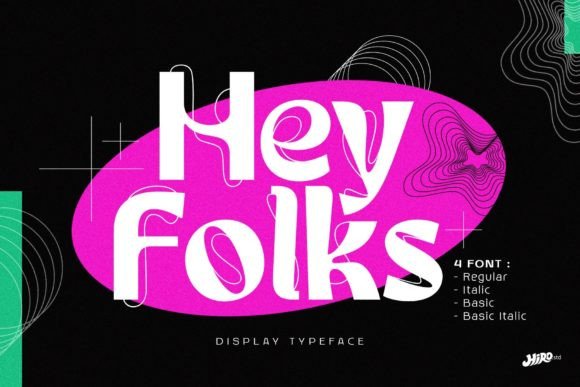 Hey Folks Font: A Playful Display Typeface for Digital Designers