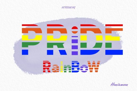Pride Rainbow Font: Bold Display Typography for Web Design